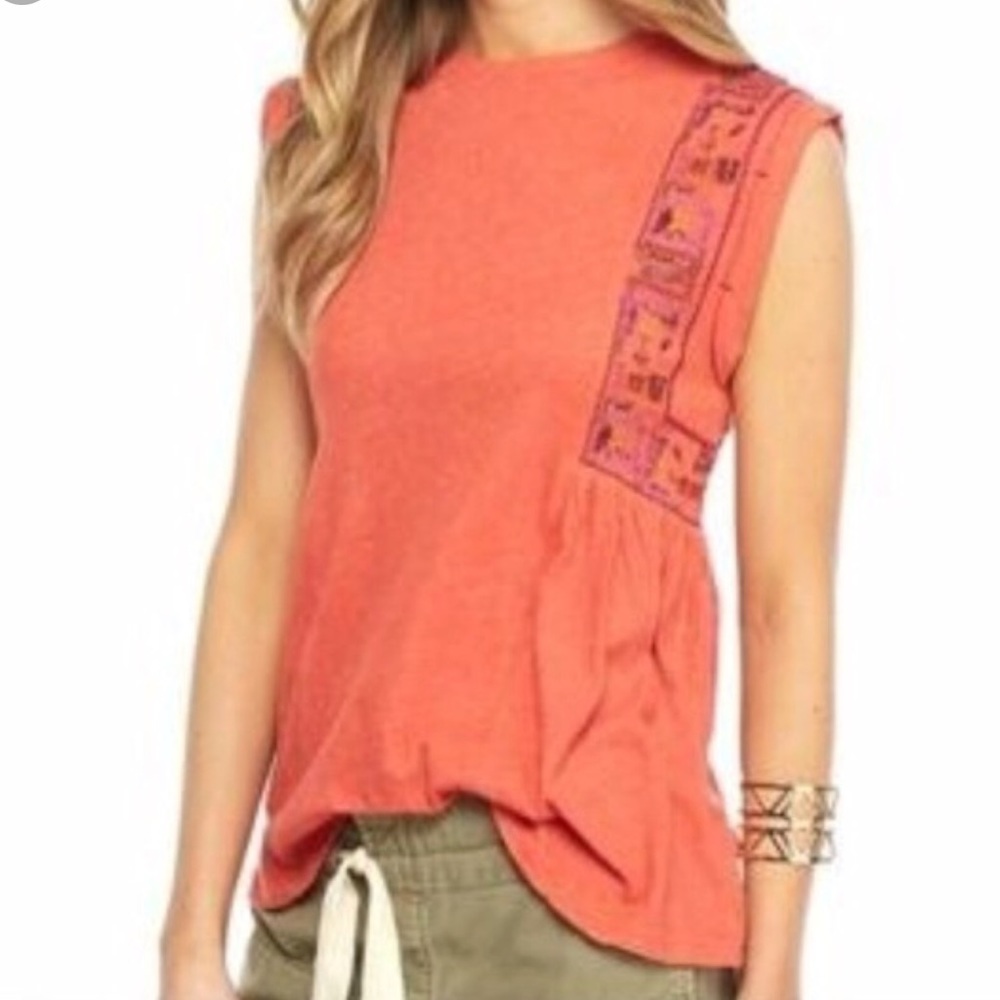 Free People Marcy Orange Tank